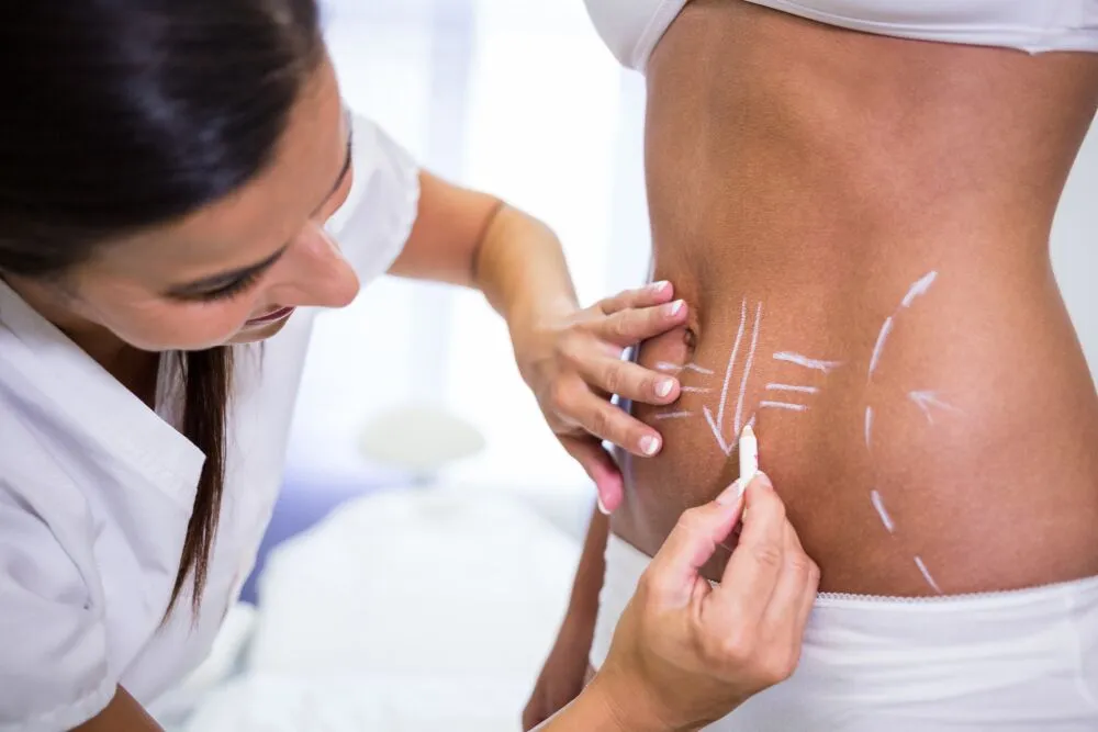 Stylised image representing a weight loss or fat dissolving injection.