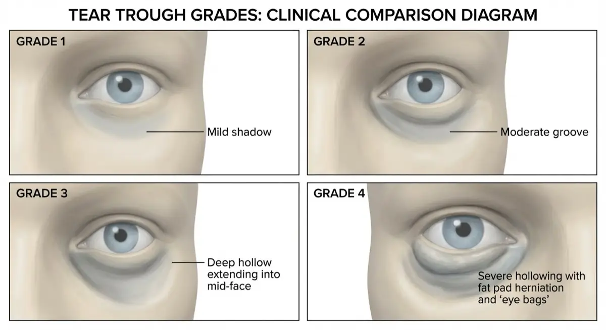 Under Eye Hollowing Tear Troughs Anatomy Grades Causes Guide