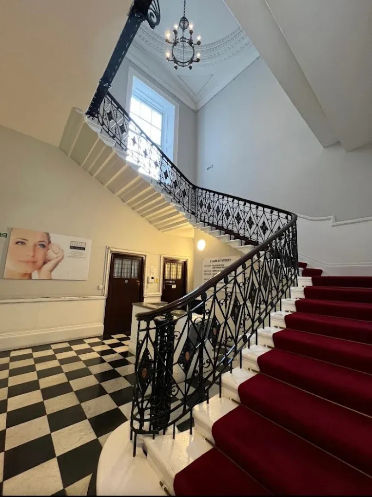Staircase inside PRP London Clinic Harley Street